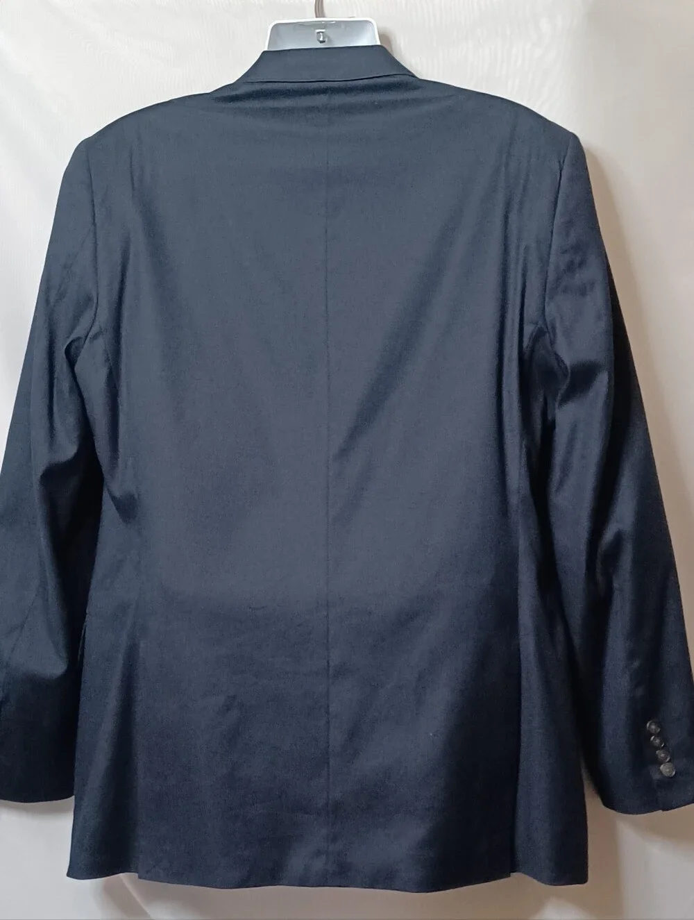 Stafford Men's Classic Fit Navy Blue Two-Button Front Blazer. 46 Long.